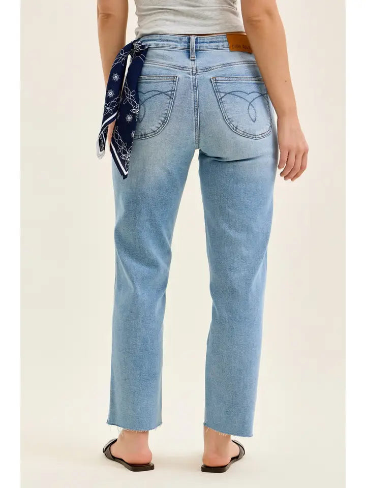 Judy Blue Mr Ankle Straight w/ Bandana Loop