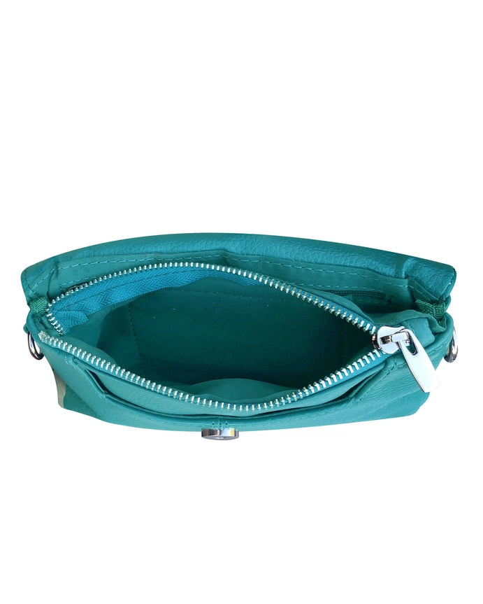 Cowhide Leather Crossbody Clutch Bag