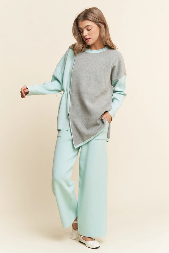 Soft Knit 2PC Set Long Sleeve Top & Bottoms