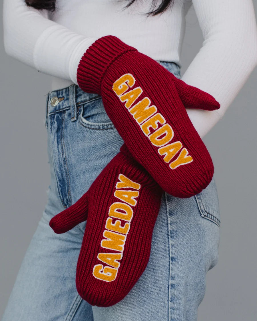 Maroon & Gold Gameday Mittens