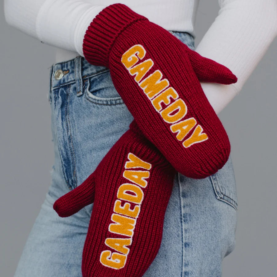Maroon & Gold Gameday Mittens