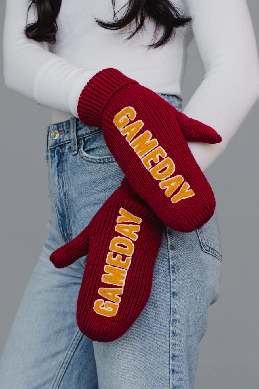 Maroon & Gold Gameday Mittens