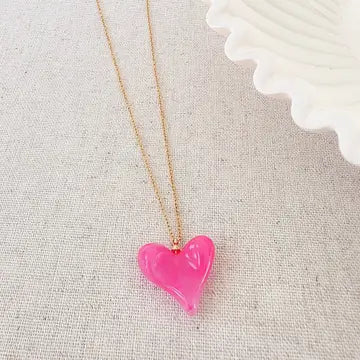 Jan Resin Heart Necklace - Waterproof