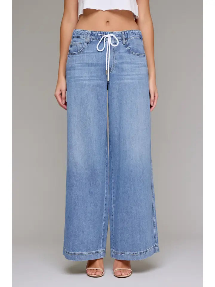 Nori Super Soft High-Rise Wide Leg Elastic Waist Jeans