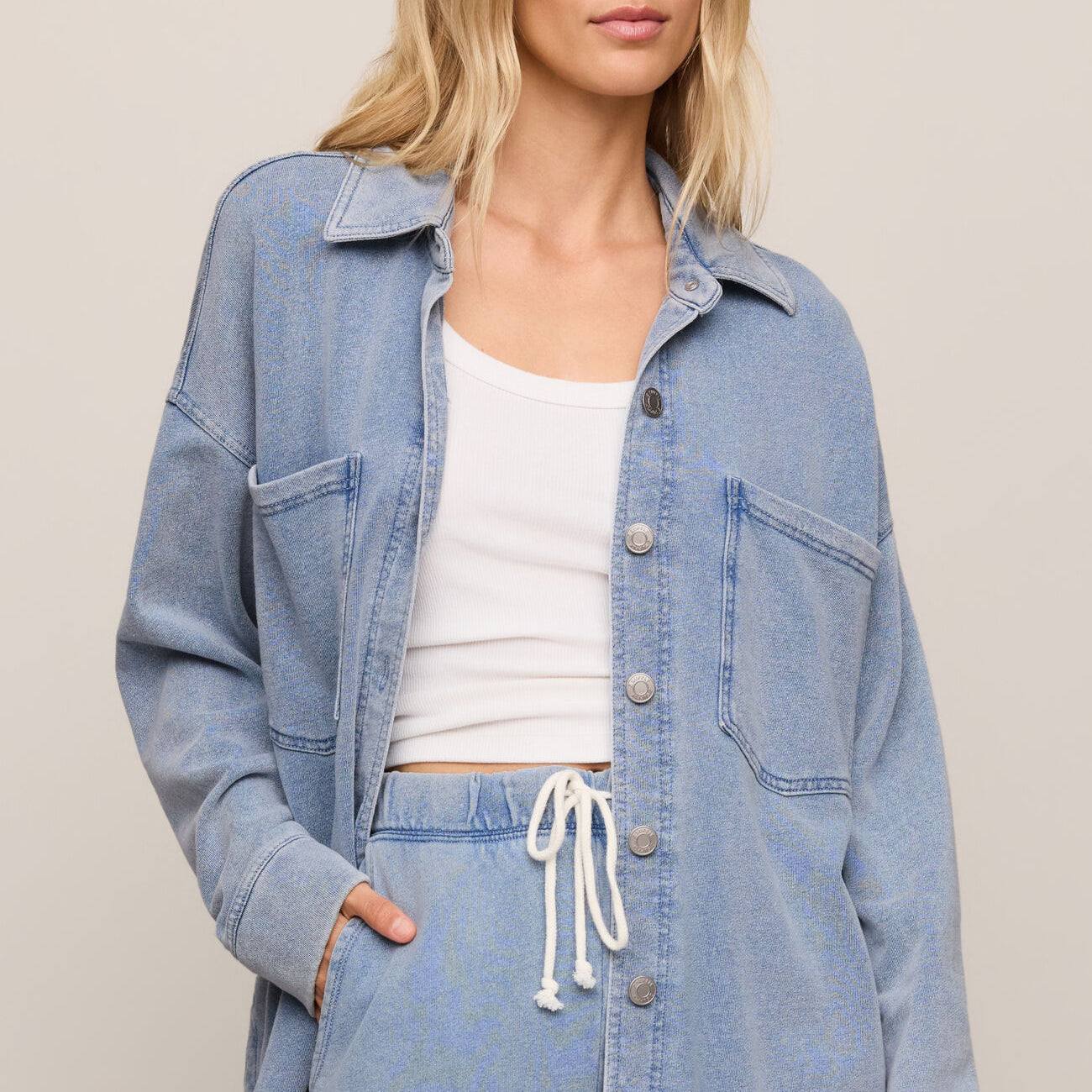 All Day Knit Denim Jacket Ocean Air Indigo