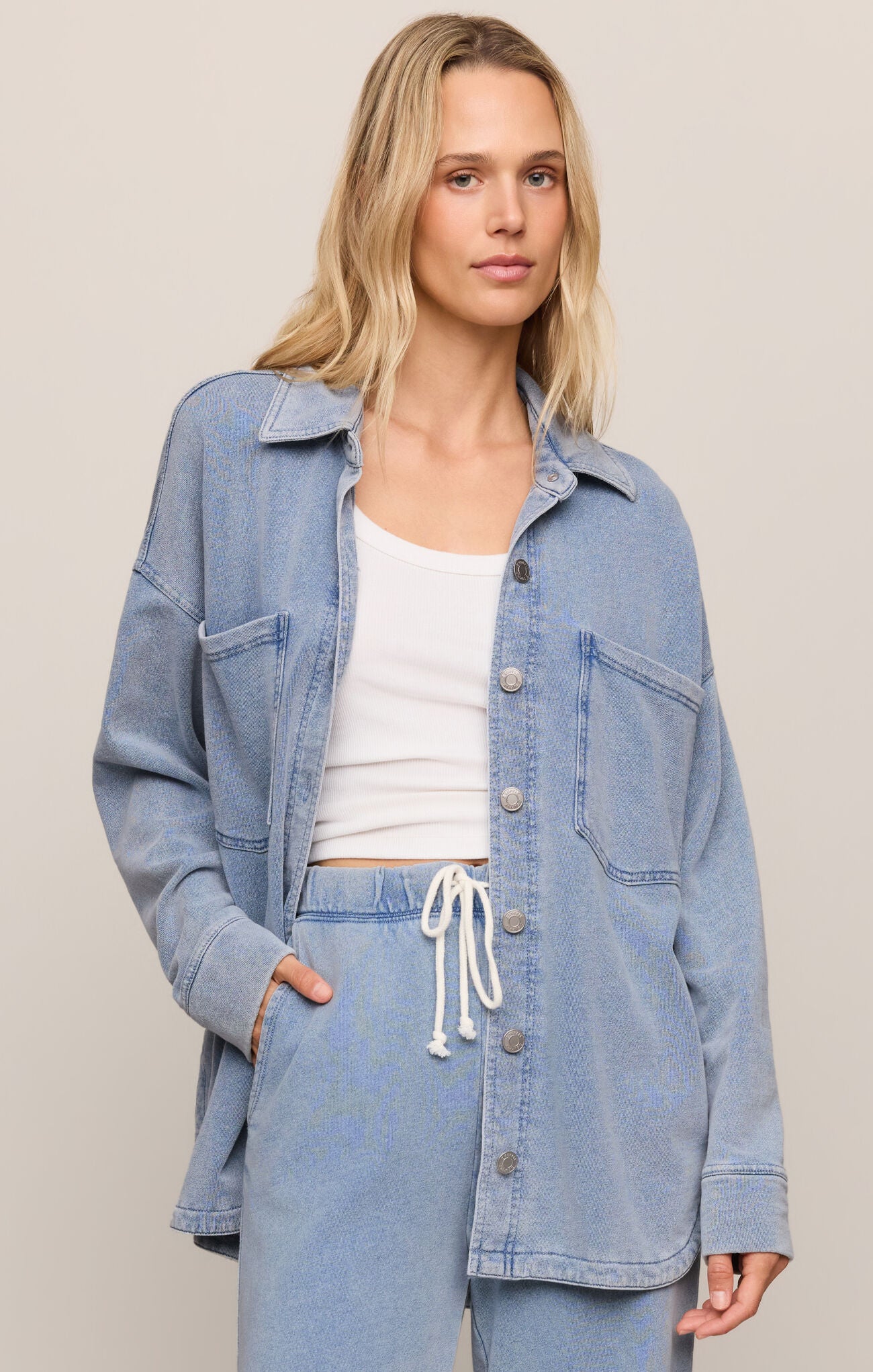 All Day Knit Denim Jacket Ocean Air Indigo