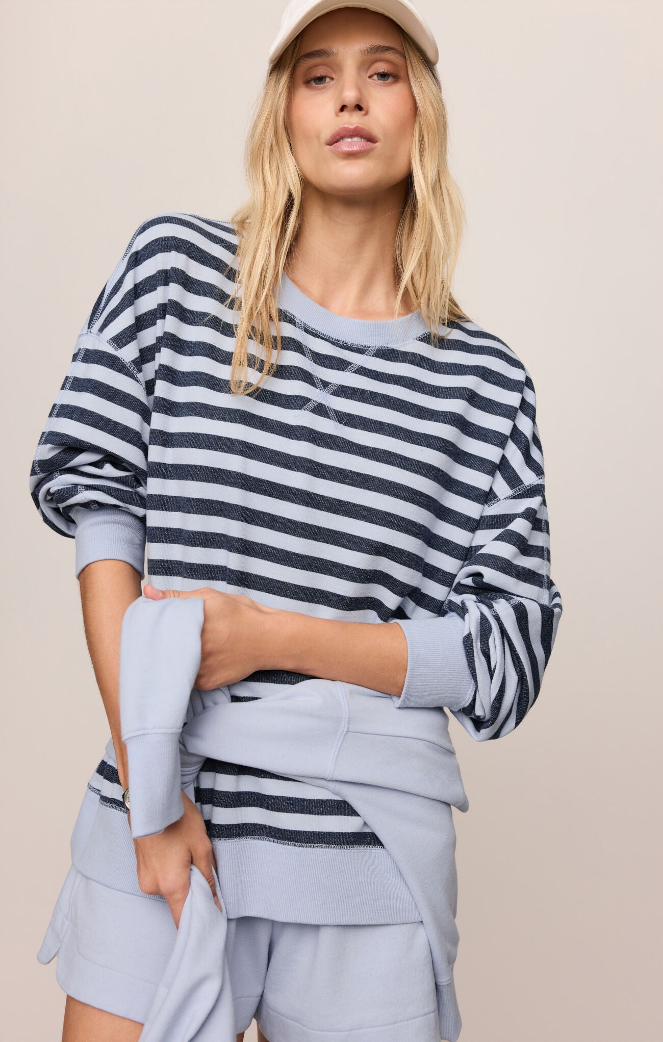 Z Supply Everyday Striped Baby French Terry Crewneck Sweatshirt