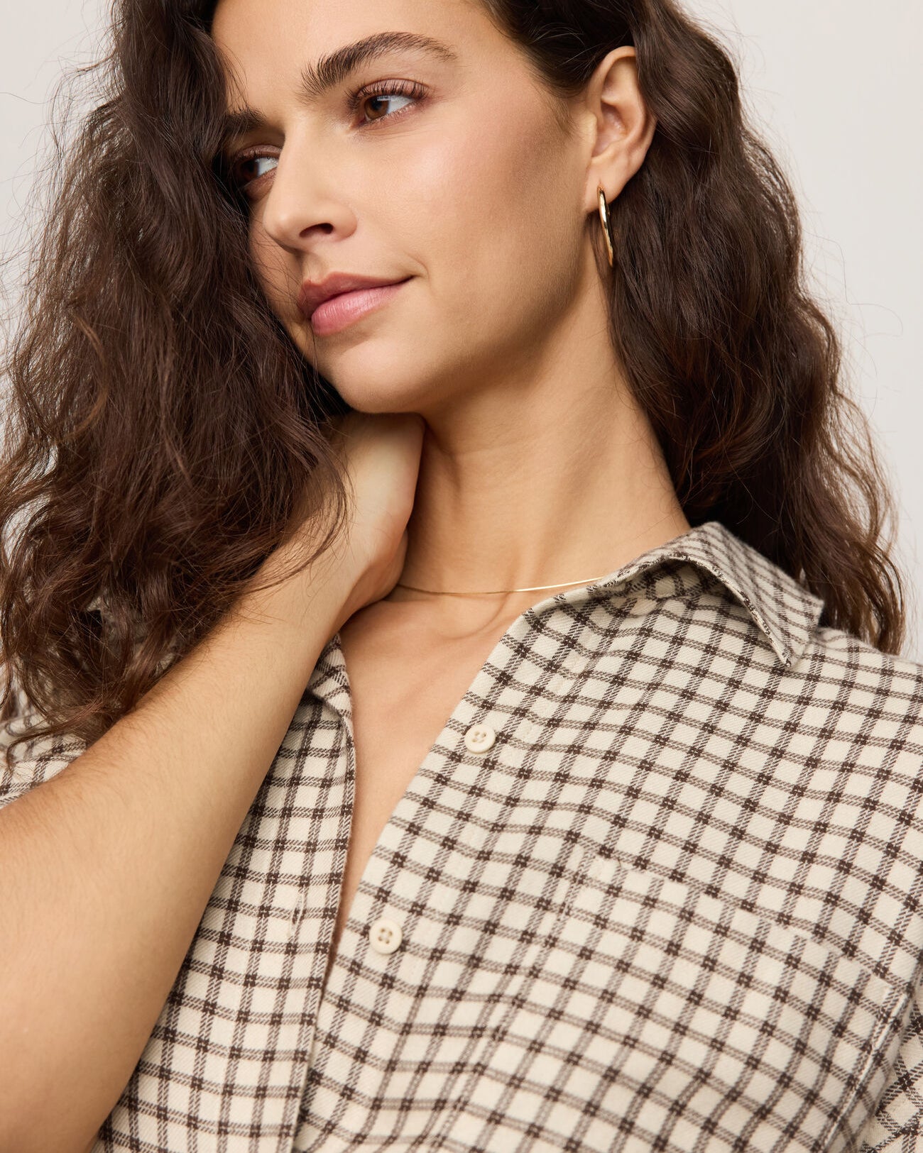River Plaid Lightweight Flannel Button-Up