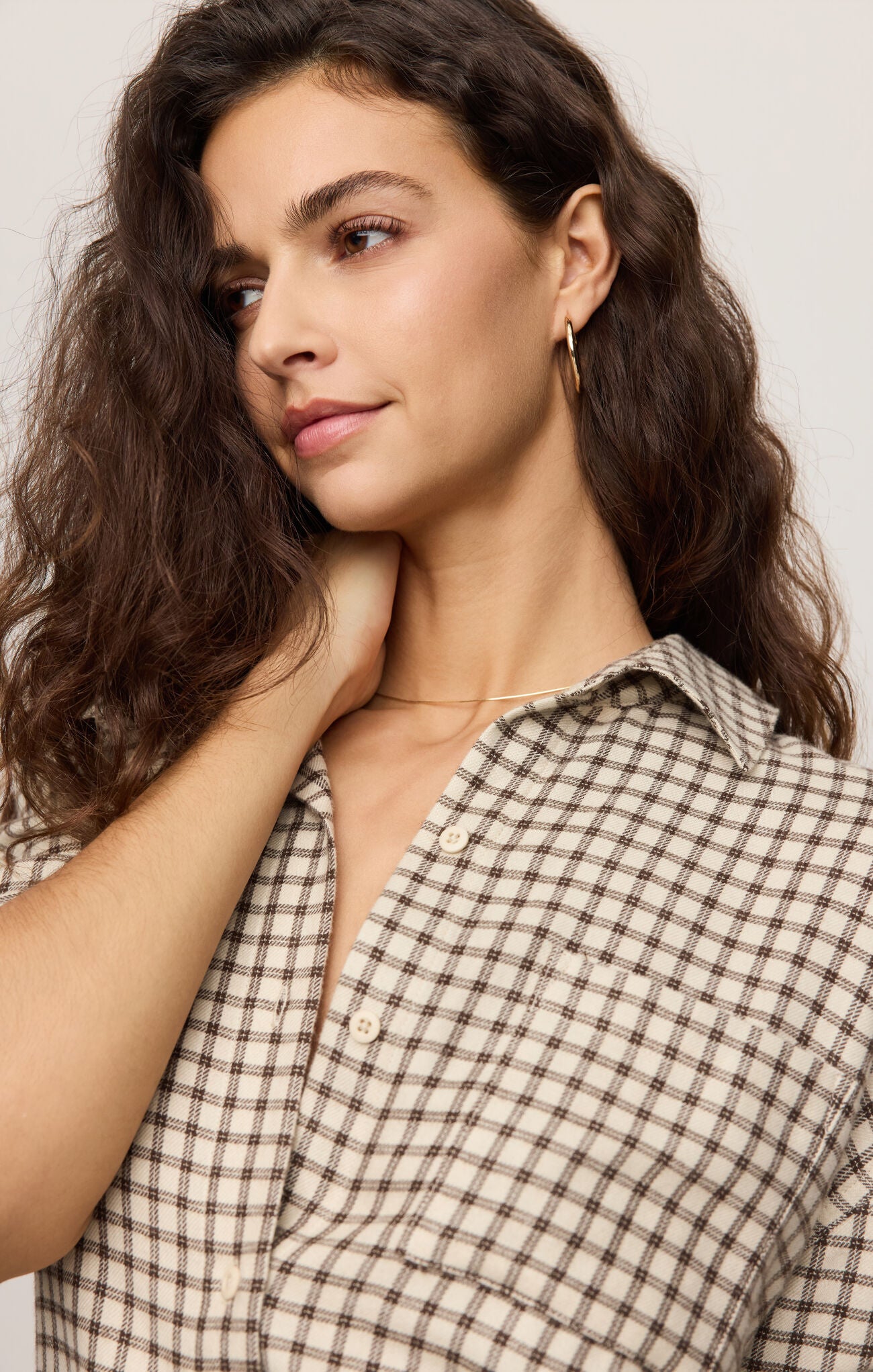 River Plaid Lightweight Flannel Button-Up