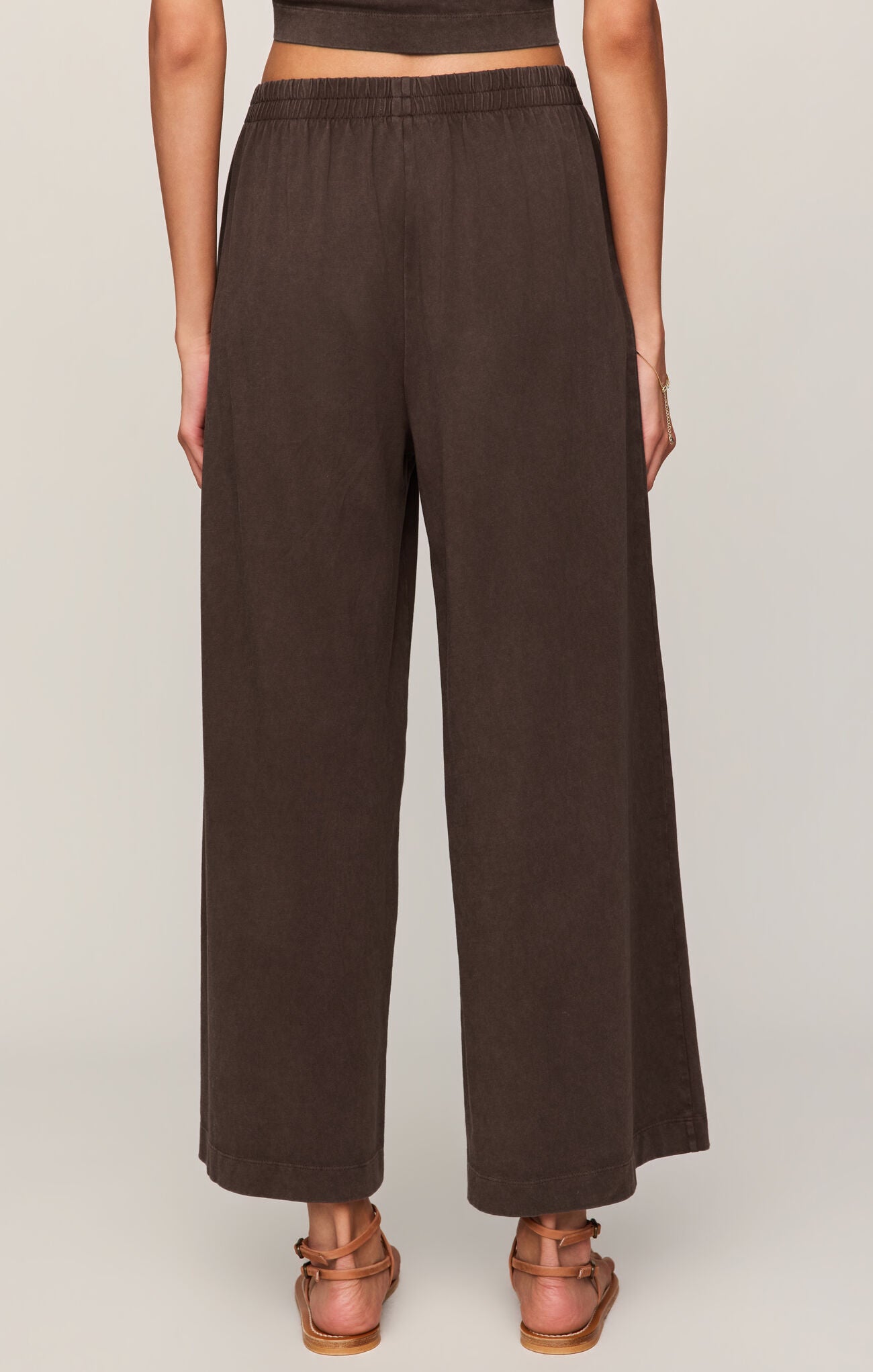 Z Supply Scout High-Rise Cotton Jersey Crop Flare Pant