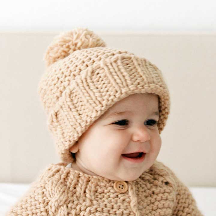 Garter Stitch Baby Beanie