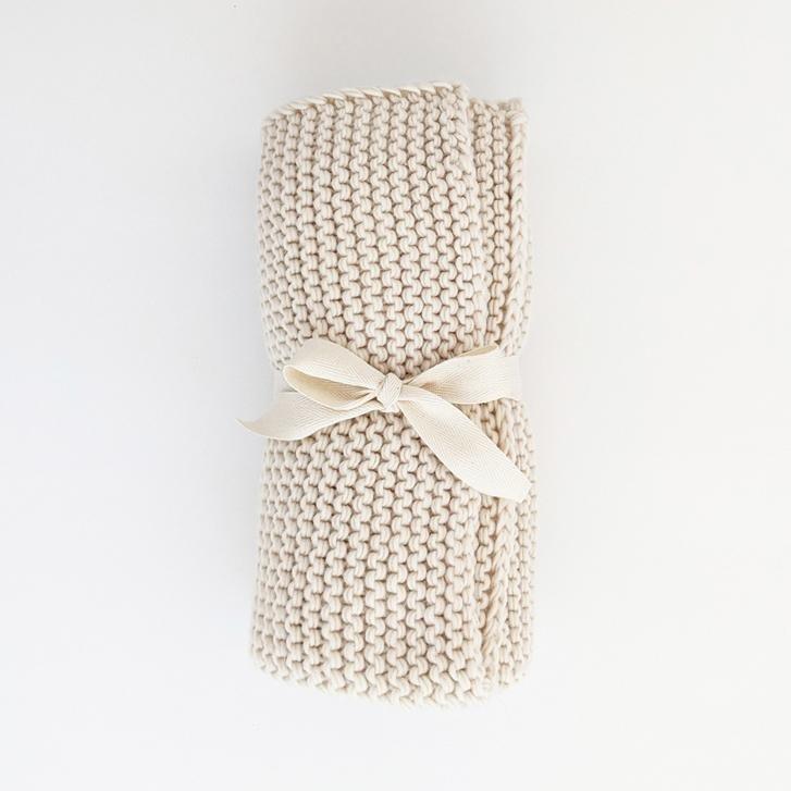 Garter Stitch Knit Baby Blanket