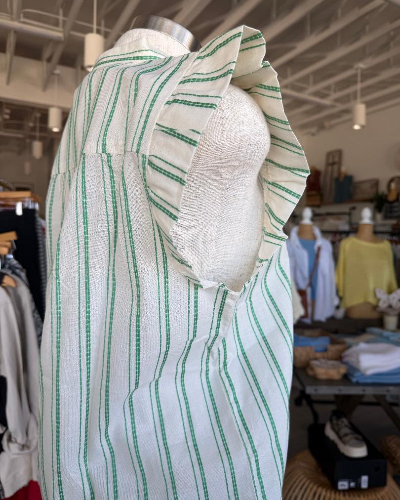 ICHI Relaxed Vertical Stripe Shirt