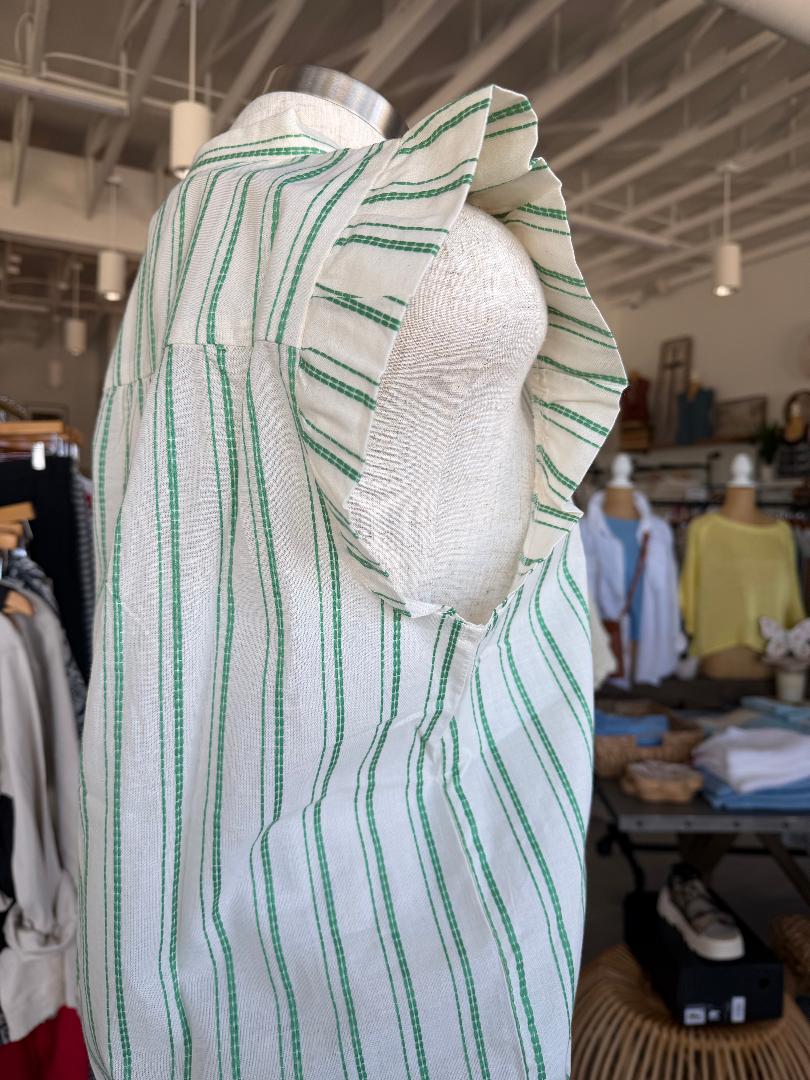ICHI Relaxed Vertical Stripe Shirt