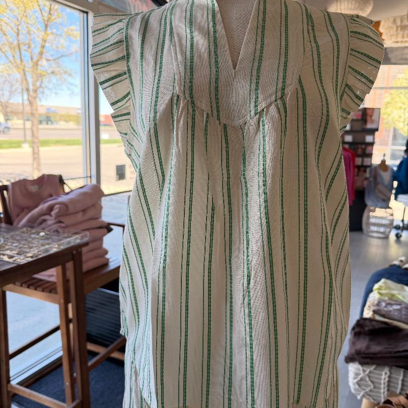ICHI Relaxed Vertical Stripe Shirt