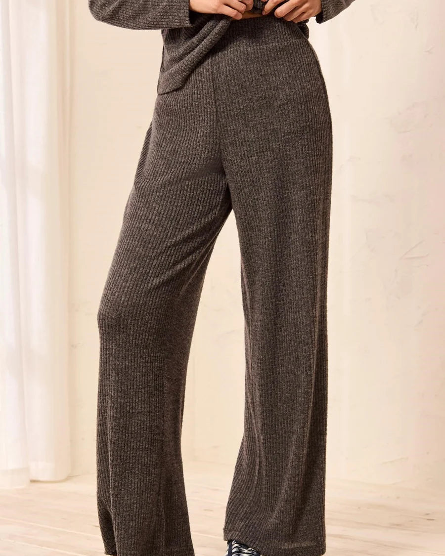 Tribal Ribbed Knit Elastic Waist Lounge Pants