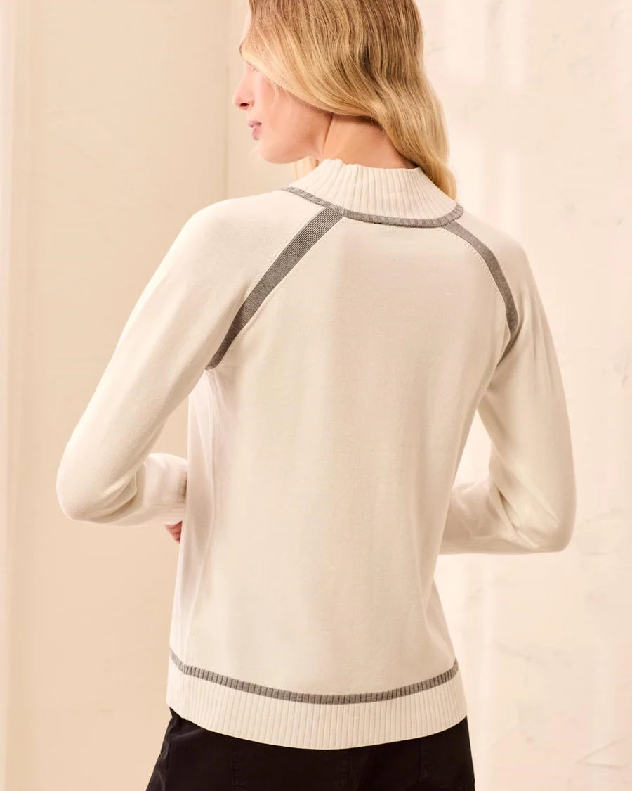 Tribal Soft Long Sleeve Mock Neck Raglan Sweater