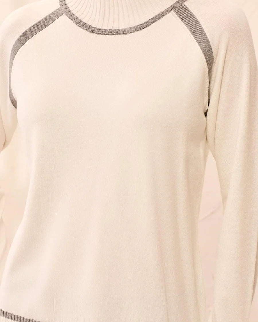 Tribal Soft Long Sleeve Mock Neck Raglan Sweater