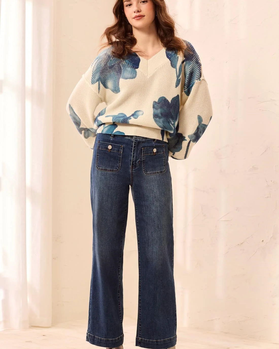 Sophia Curvy Super Straight Ankle Denim