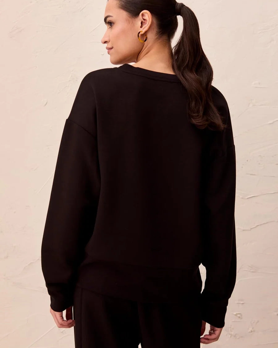 Luxe Relaxed V-Neck Knit Top