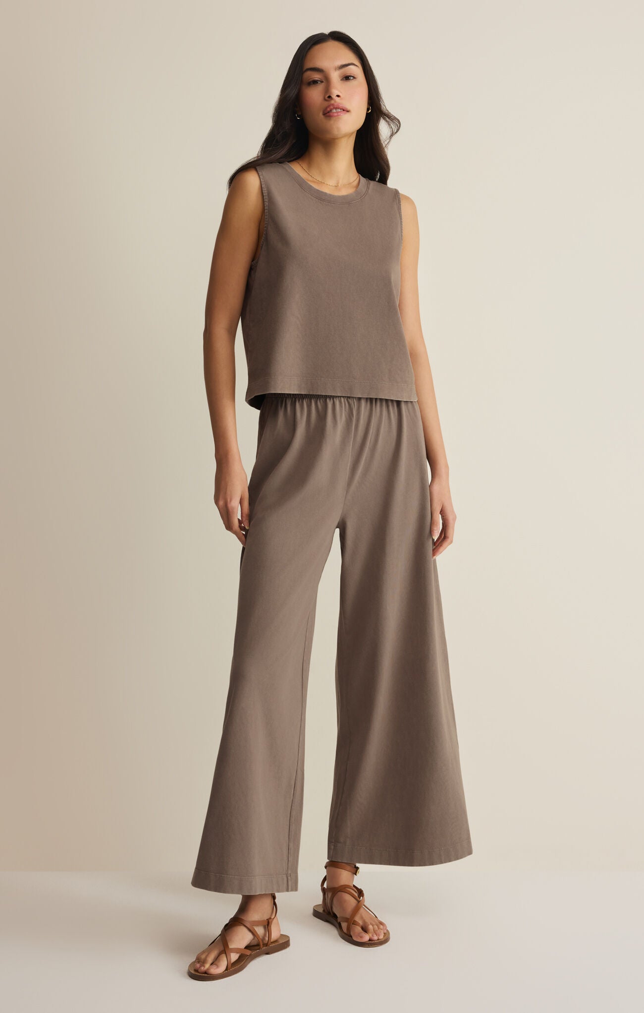 Sloane Jersey Muscle Tank Perfectly Taupe
