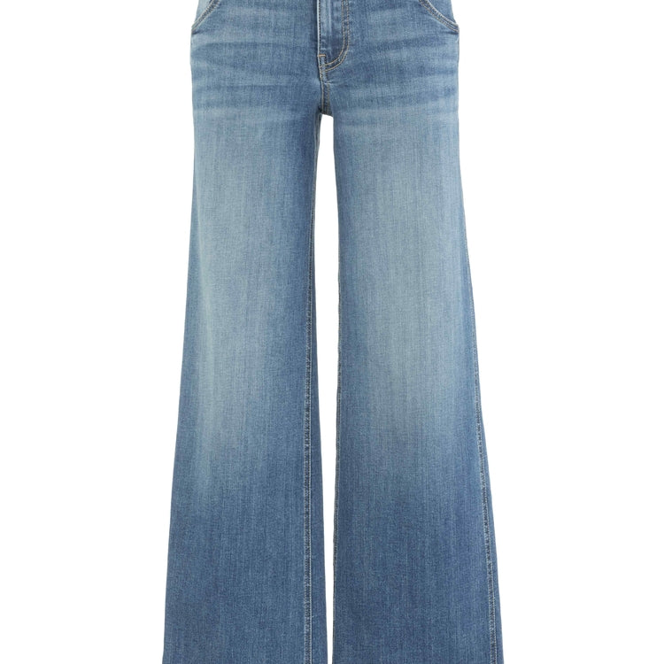 KUT High-Rise Wide-Leg Jeans: Incandescent Dip Scoop