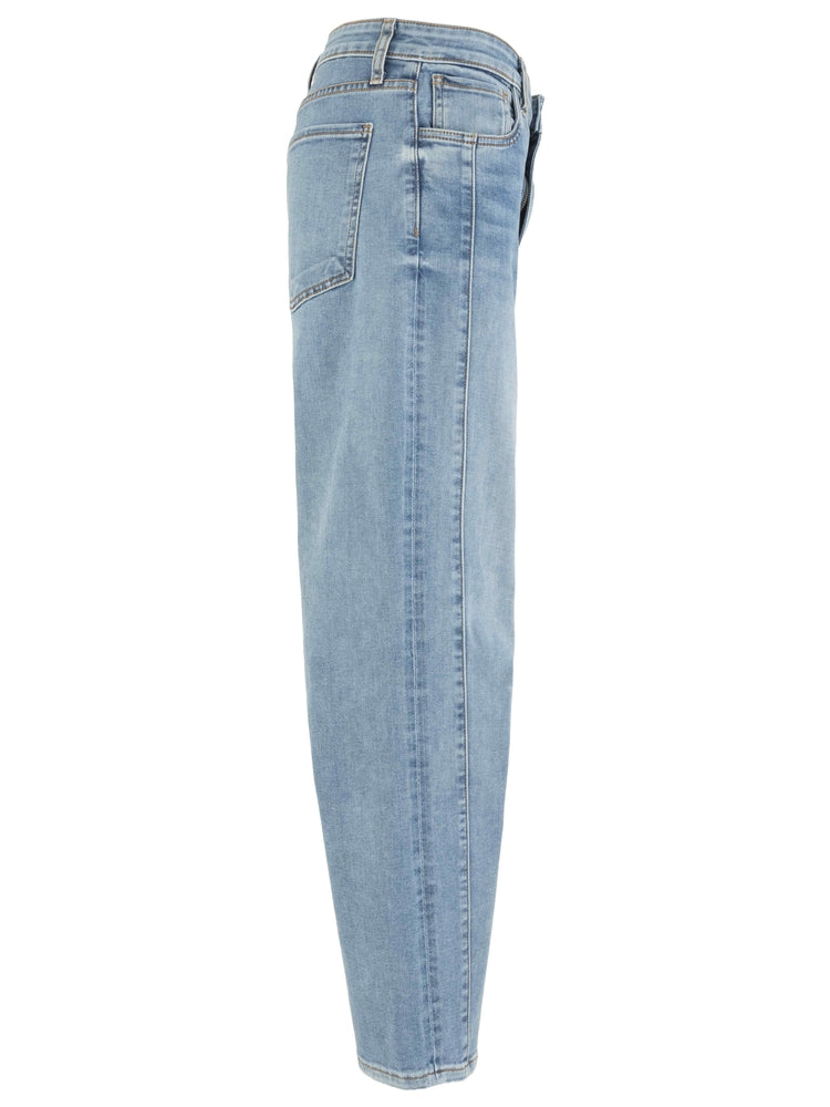 KUT ASHTON HIGH RISE RELAXED LEG PANT W/FRNTSIDE PANEL