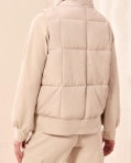 SandDune Quilted Puffer Vest with Removable Hood