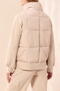 SandDune Quilted Puffer Vest with Removable Hood