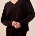 Luxe Relaxed V-Neck Knit Top
