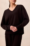 Luxe Relaxed V-Neck Knit Top