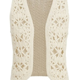 Briza Vintage Cream Crotchet Vest