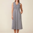 SMOCKED TOP GINGHAM MIDI WITH TIE