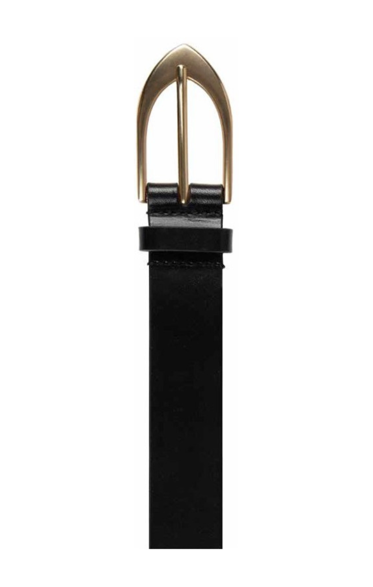 Tribal Emma Black Leather Belt w/ Gold Tone Grommet