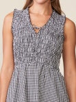 SMOCKED TOP GINGHAM MIDI WITH TIE