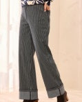 Sapphire Wide-Cuff Stretch Ankle Pant