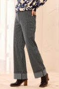 Sapphire Wide-Cuff Stretch Ankle Pant