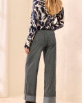 Sapphire Wide-Cuff Stretch Ankle Pant