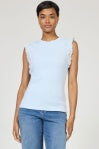 Bridget Ribbed Ruffle Tank Top