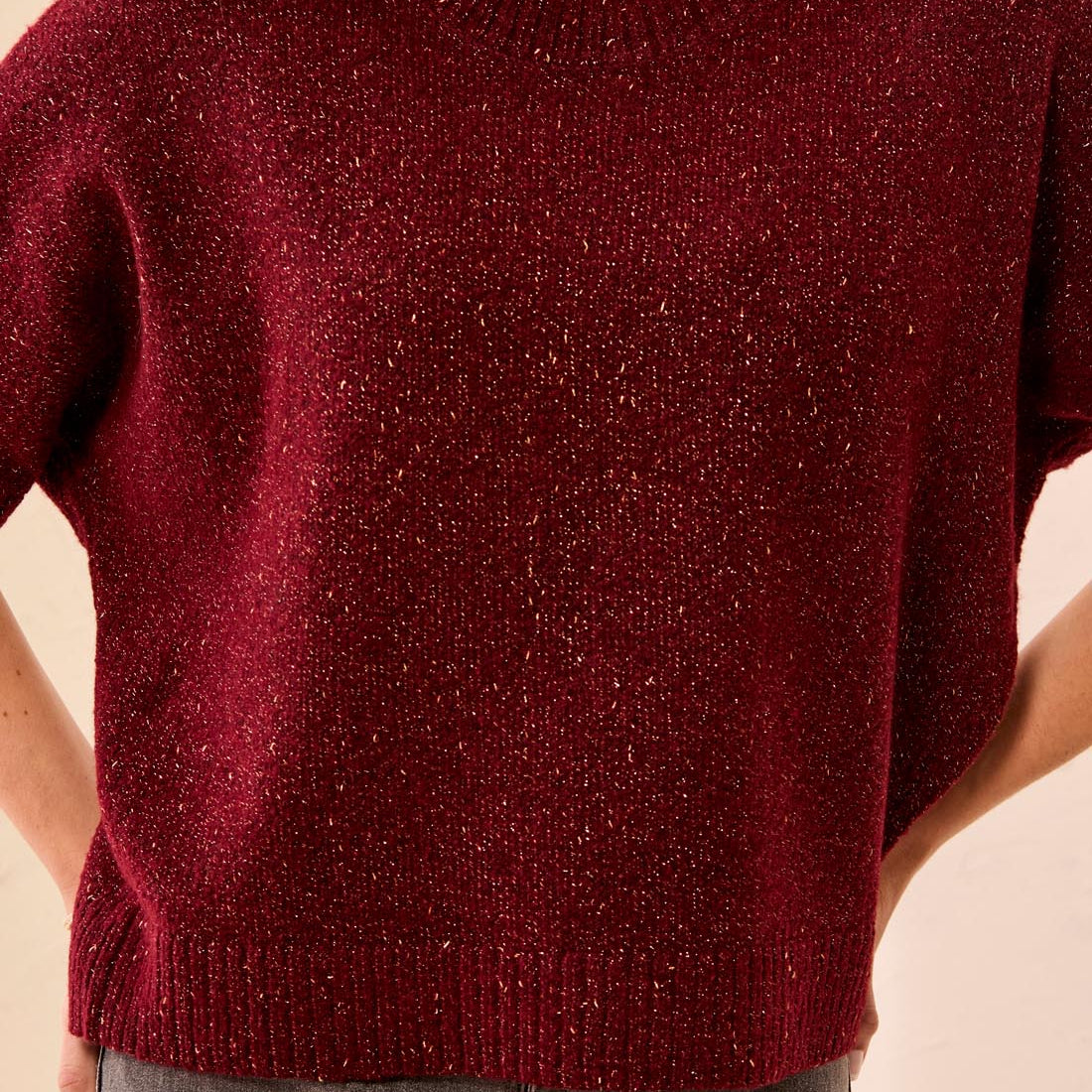 Lofty Extended Sleeve Sweater - Cherry Lacquer