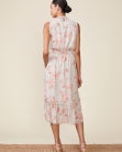 Rose Floral Ruffle Midi Dress
