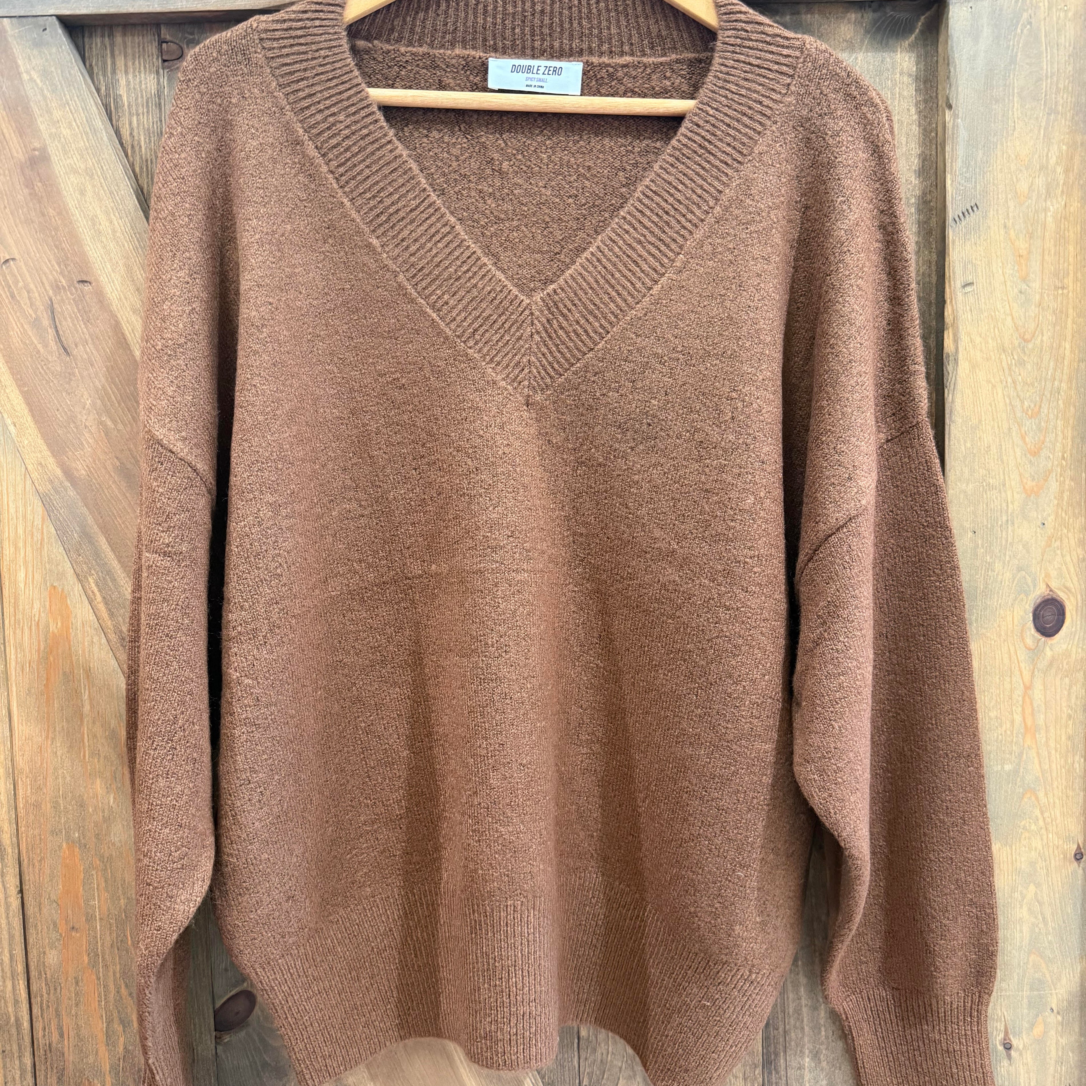 Relaxed Fit V-Neck Sweater