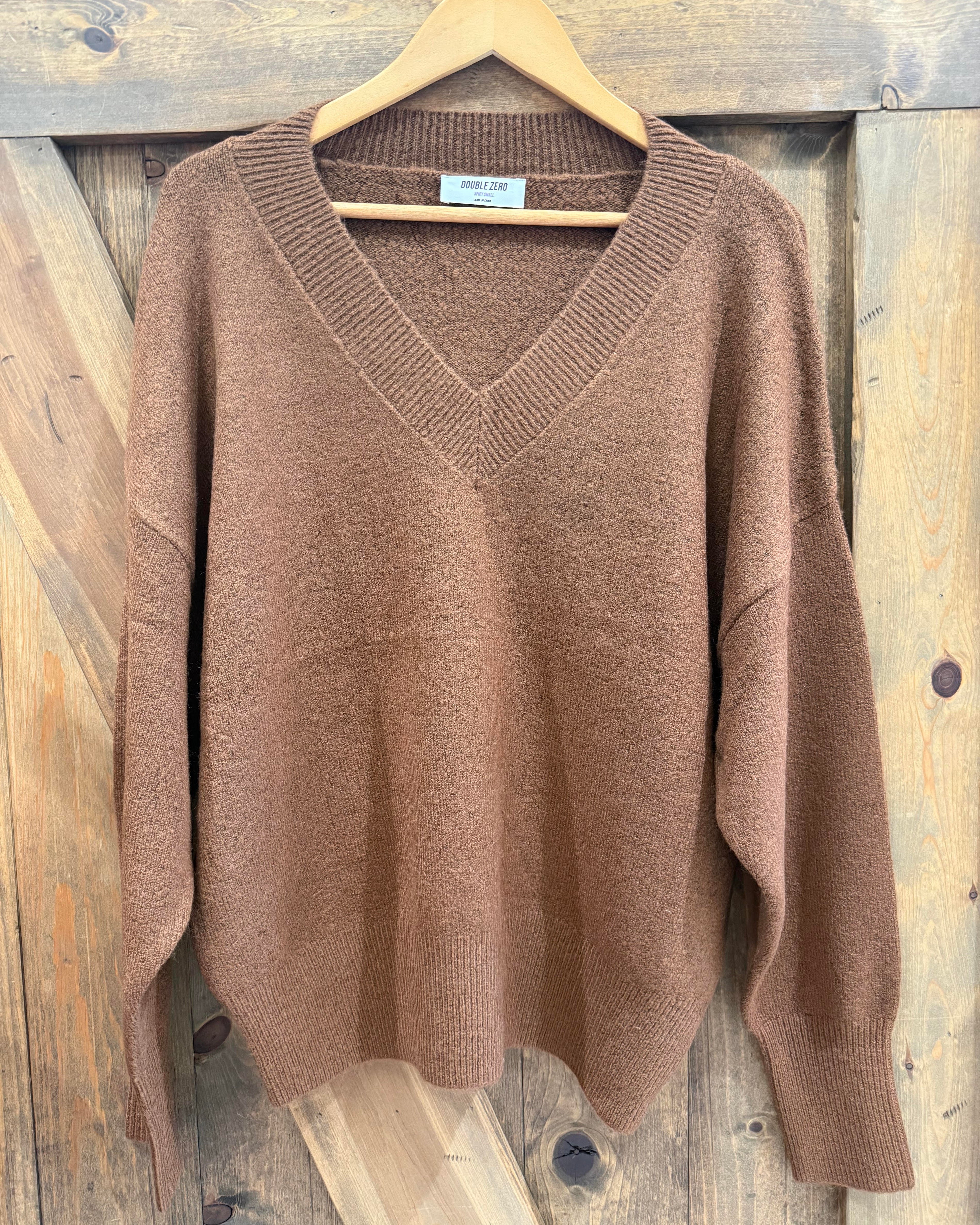 Relaxed Fit V-Neck Sweater